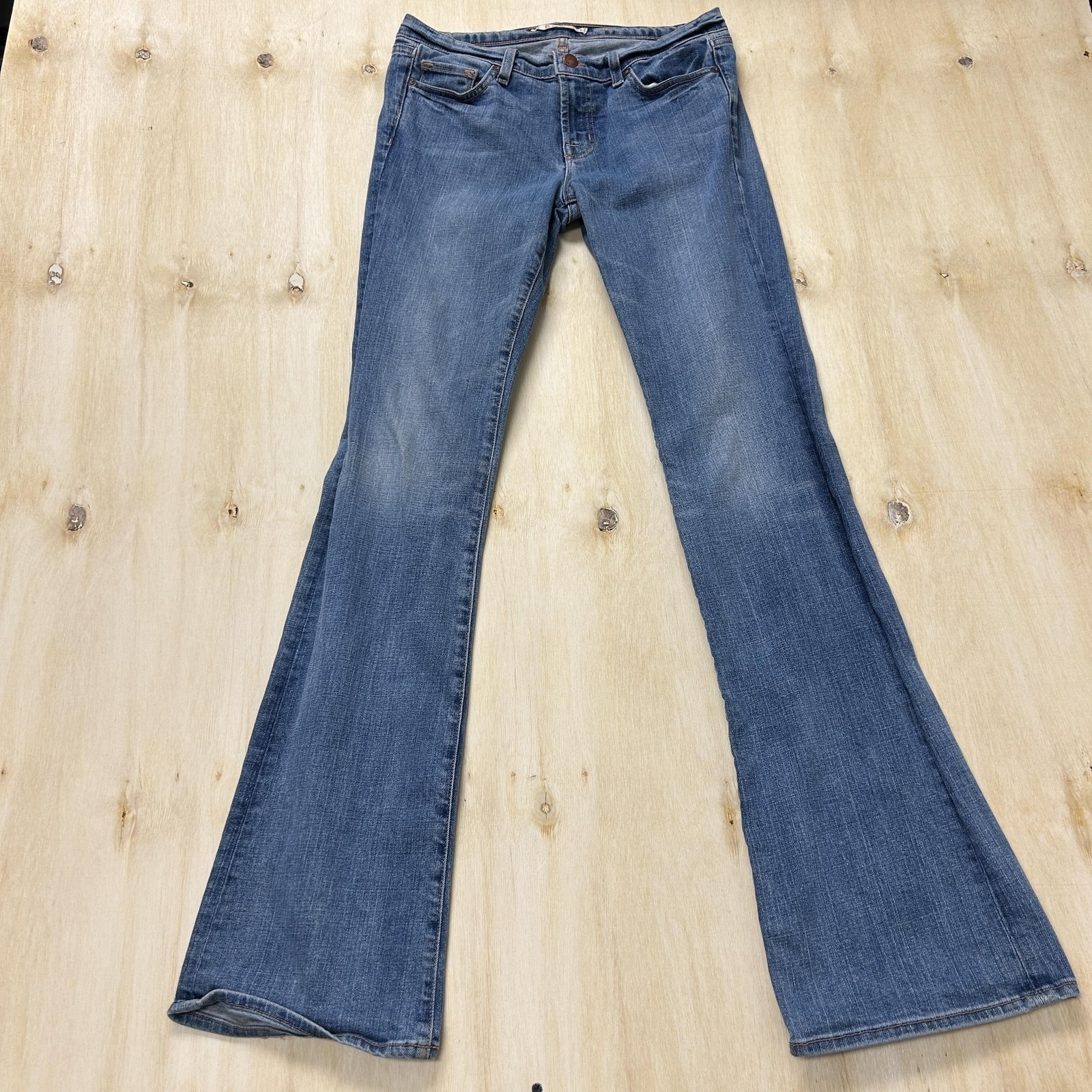J Brand Jeans Womens 30 Medium Wash Blue Slim Flare Stretch Denim Pants